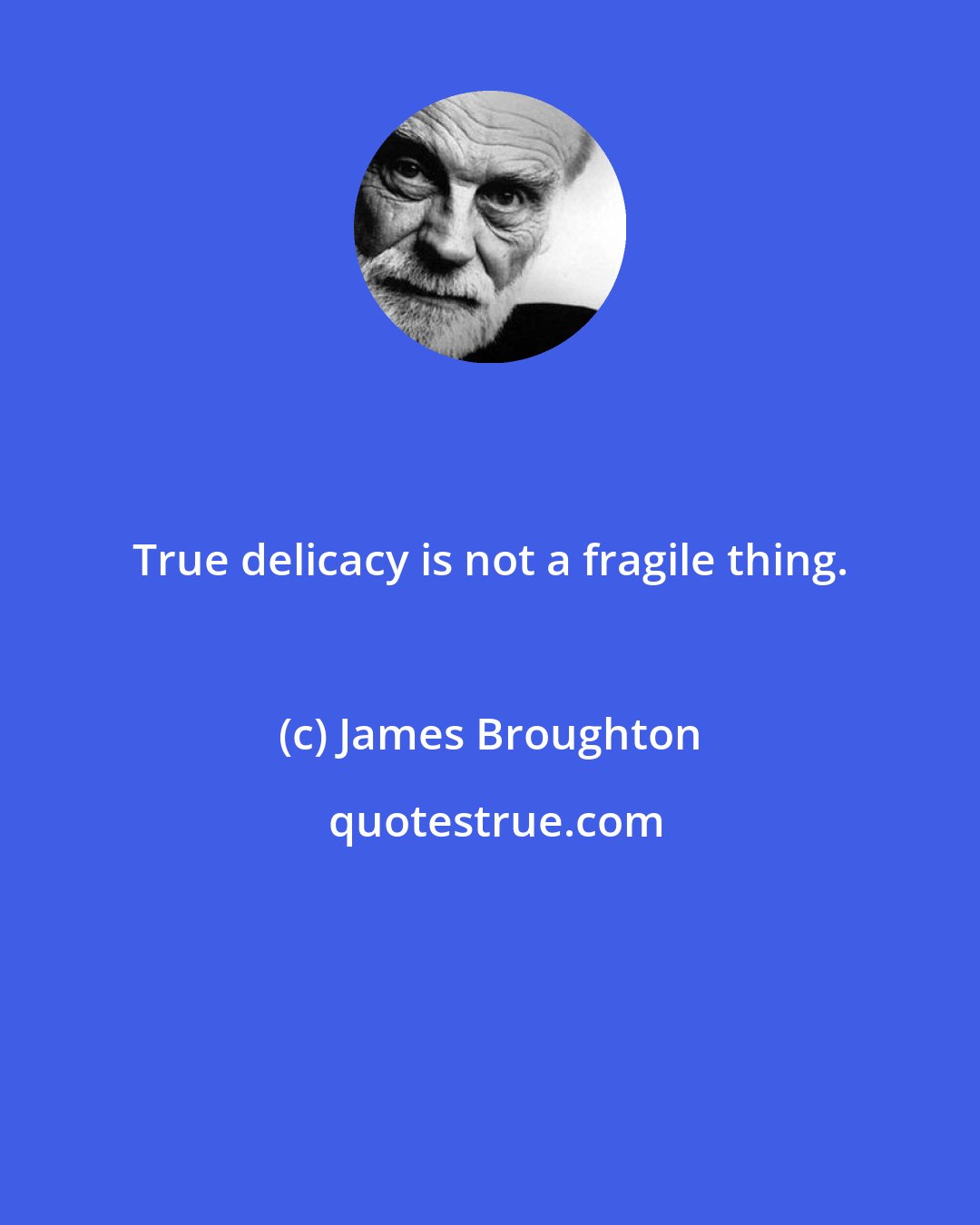 James Broughton: True delicacy is not a fragile thing.