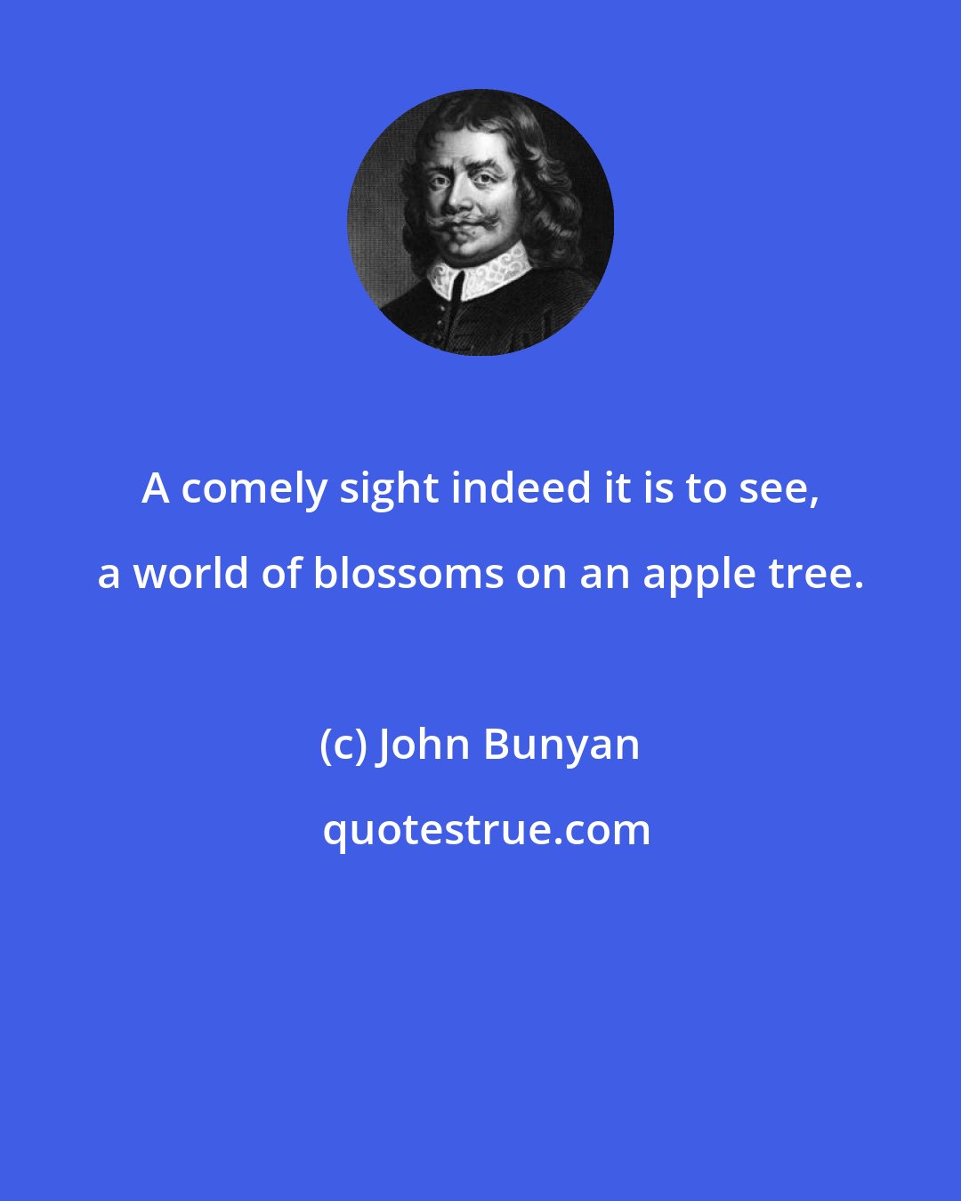 John Bunyan: A comely sight indeed it is to see, a world of blossoms on an apple tree.