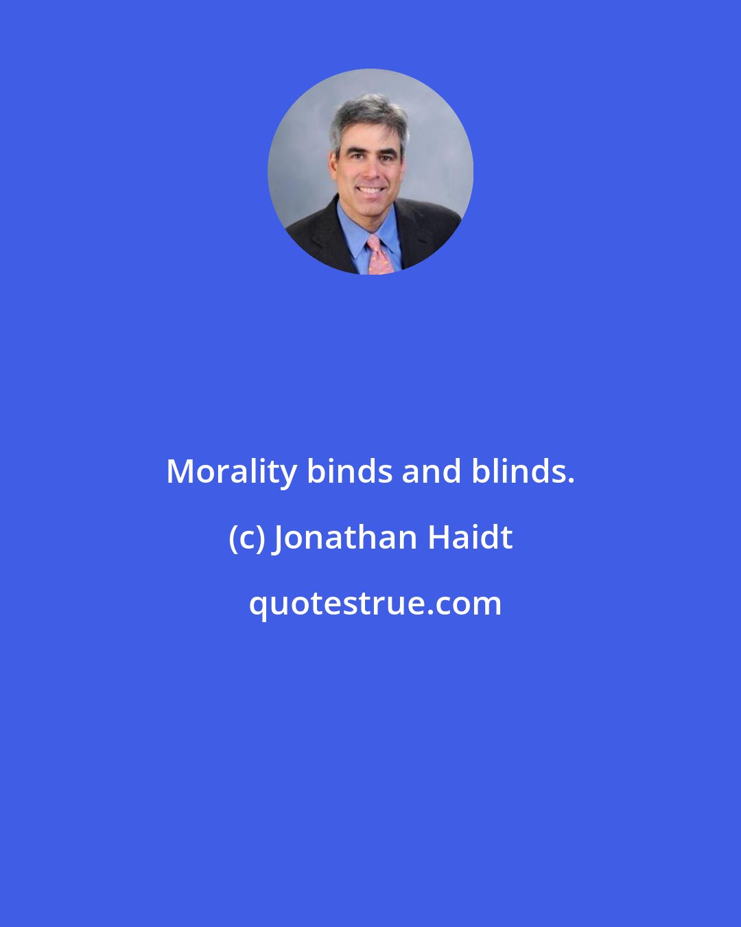 Jonathan Haidt: Morality binds and blinds.