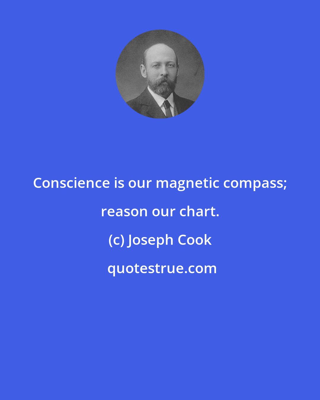Joseph Cook: Conscience is our magnetic compass; reason our chart.