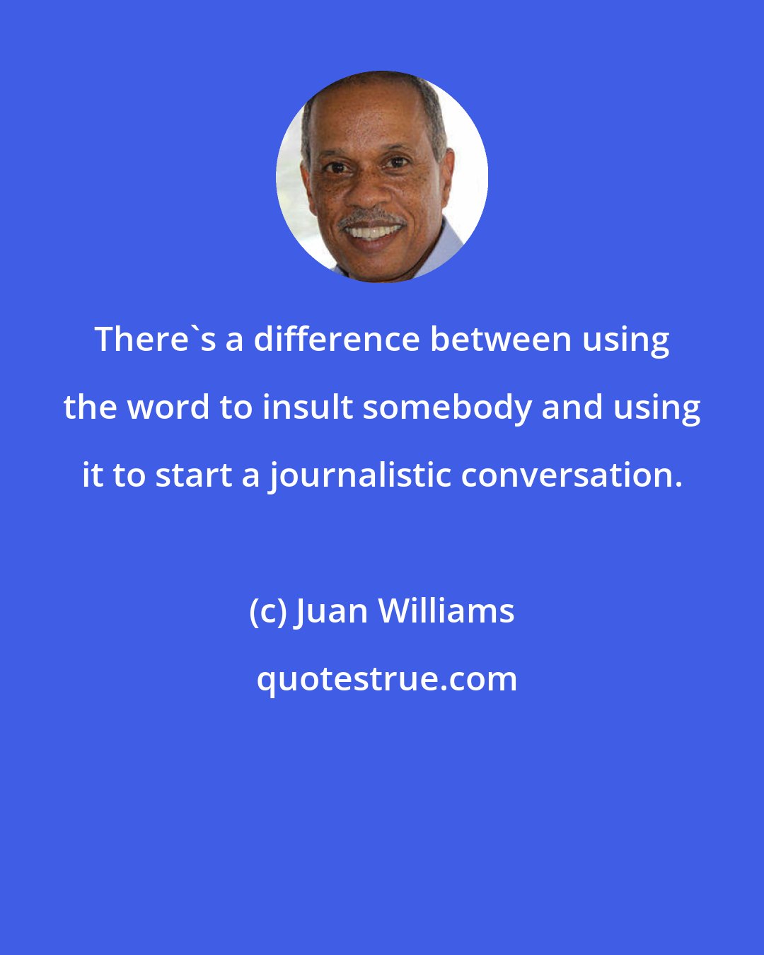 Juan Williams: There's a difference between using the word to insult somebody and using it to start a journalistic conversation.