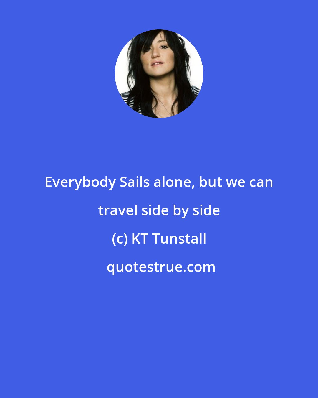 KT Tunstall: Everybody Sails alone, but we can travel side by side