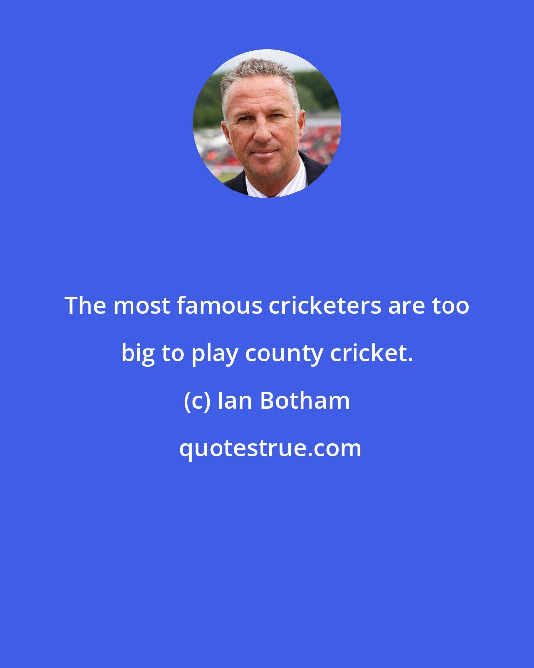 Ian Botham: The most famous cricketers are too big to play county cricket.