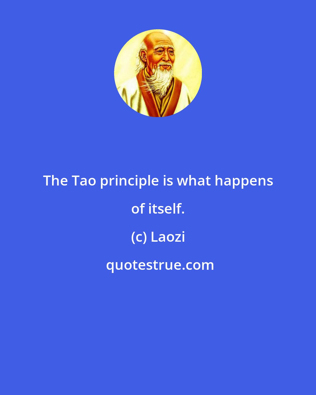Laozi: The Tao principle is what happens of itself.