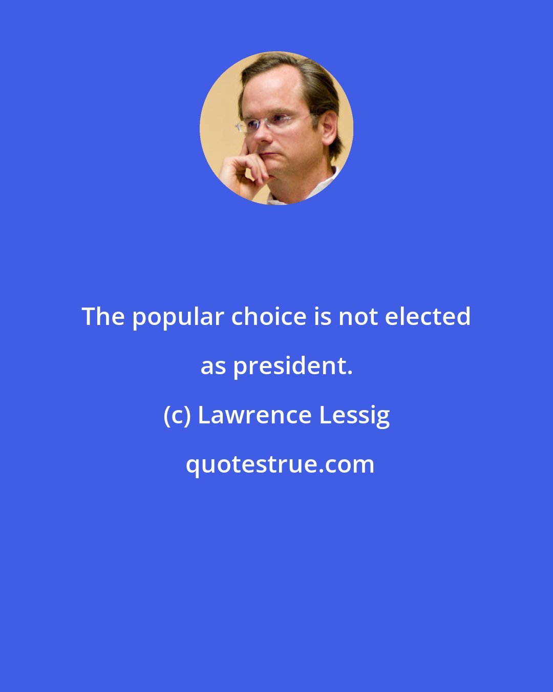 Lawrence Lessig: The popular choice is not elected as president.