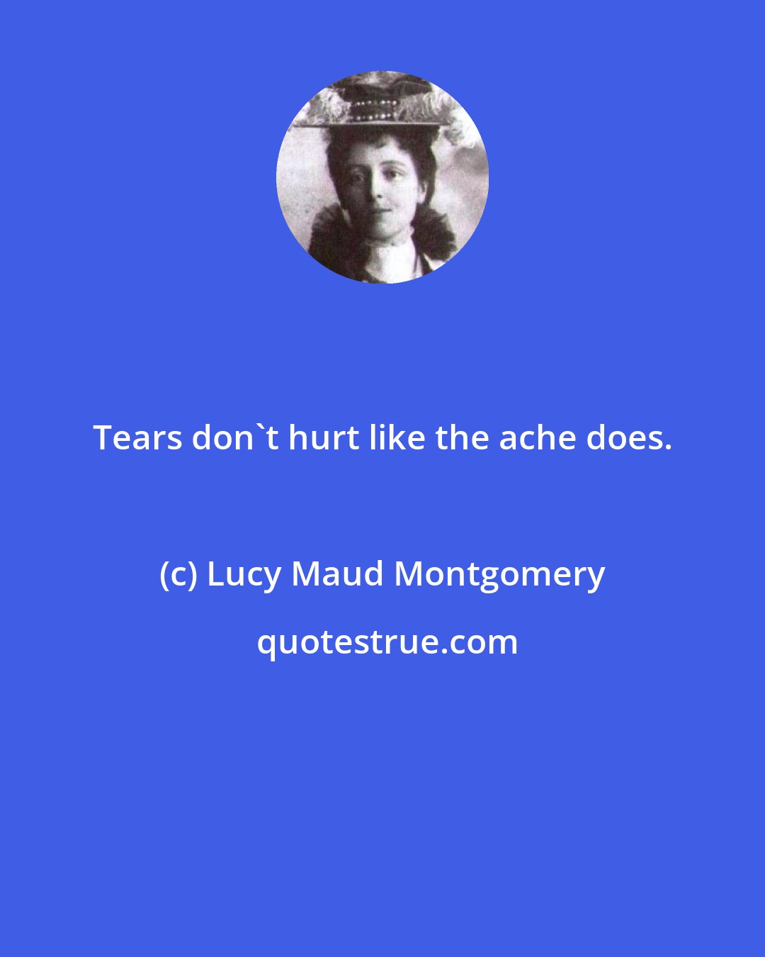 Lucy Maud Montgomery: Tears don't hurt like the ache does.