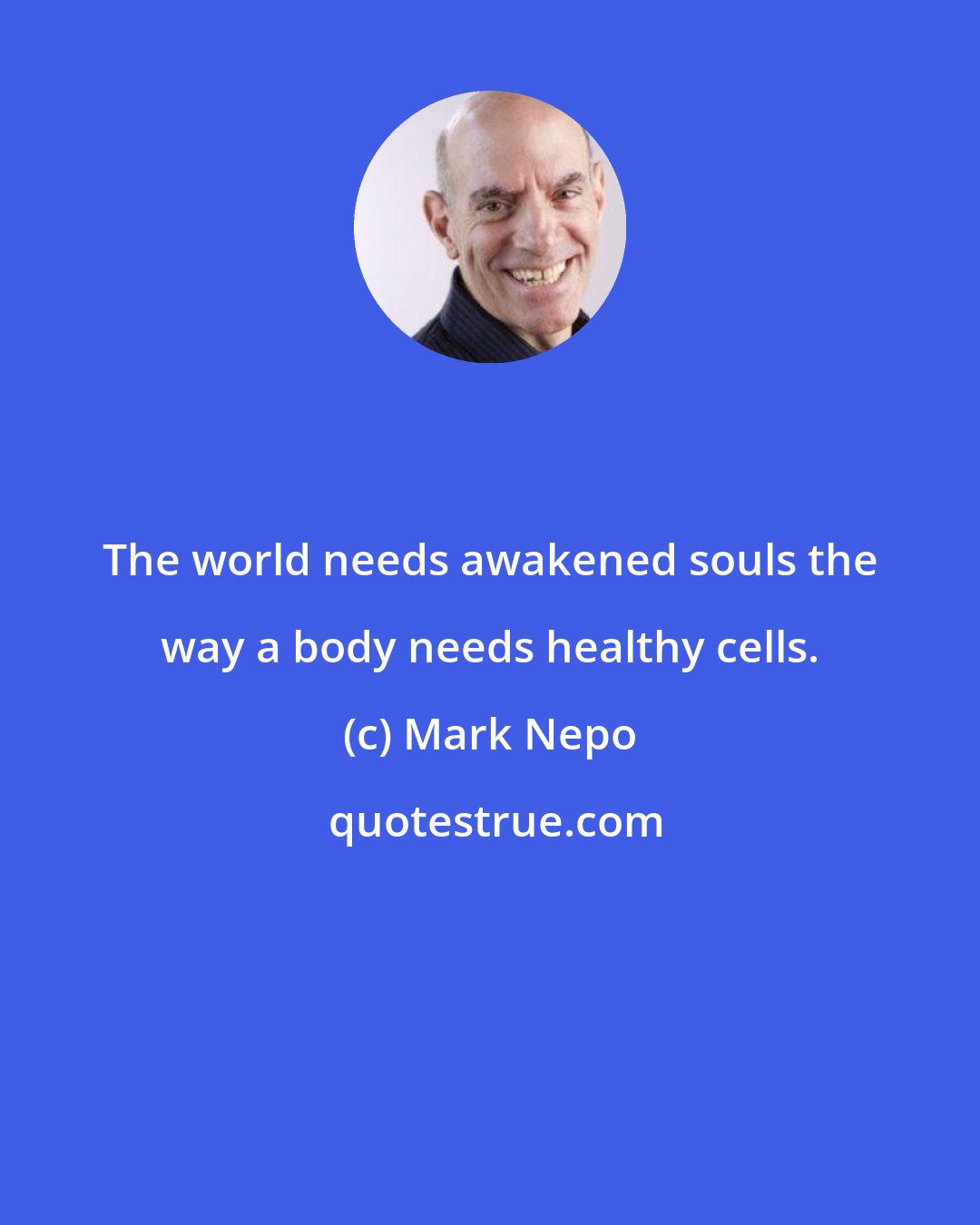 Mark Nepo: The world needs awakened souls the way a body needs healthy cells.