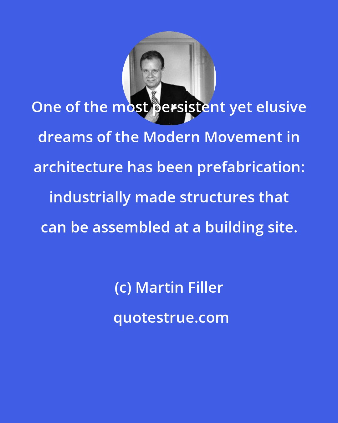Martin Filler: One of the most persistent yet elusive dreams of the Modern Movement in architecture has been prefabrication: industrially made structures that can be assembled at a building site.